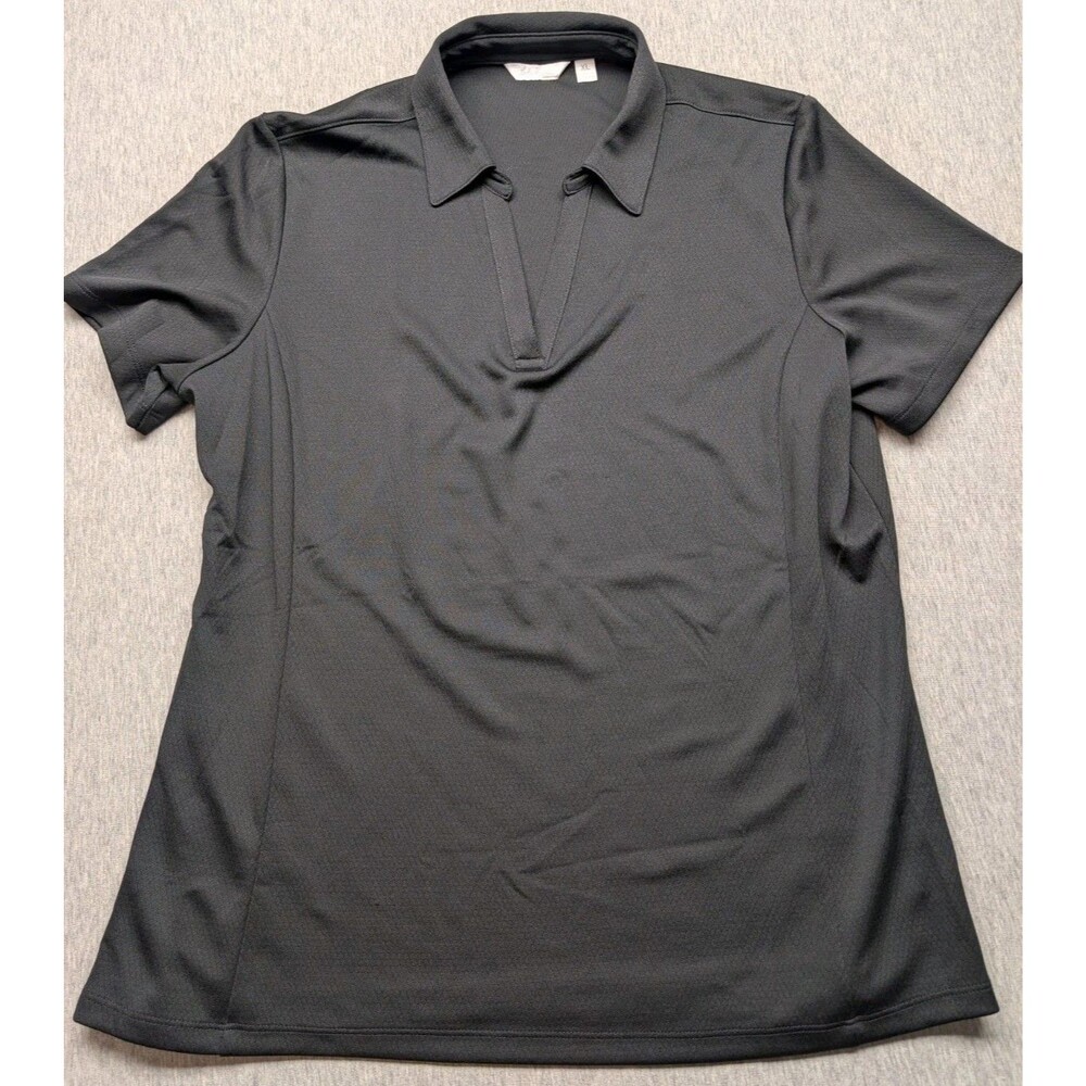 EUC Lady Hagen Women's Black Golf Shirt Size XL Short Sleeve
